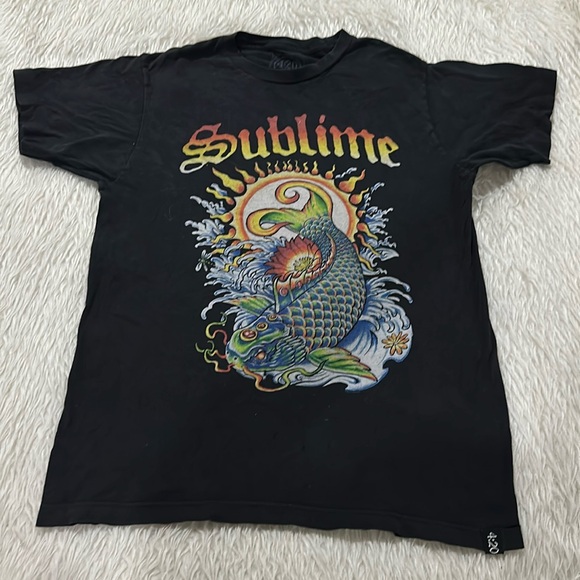 Sublime gold fish black distressed t shirt size medium - Picture 1 of 5